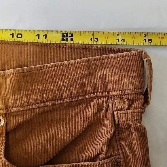 GAP Women's Cigarette High Rise Brown Orange Corduroy Pants 29/8R - Picture 7 of 10